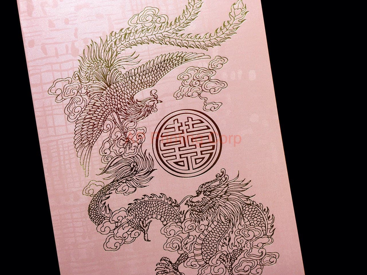 RP2-HT-V [V-L-01] Harmony of the Orient Dragon & Phoenix Wedding Invitation