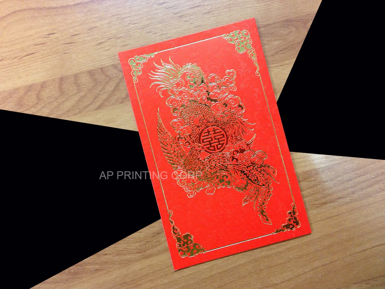 RP3-DC-V [V-L-01] Elegant Legends Dragon & Phoenix Wedding Invitation