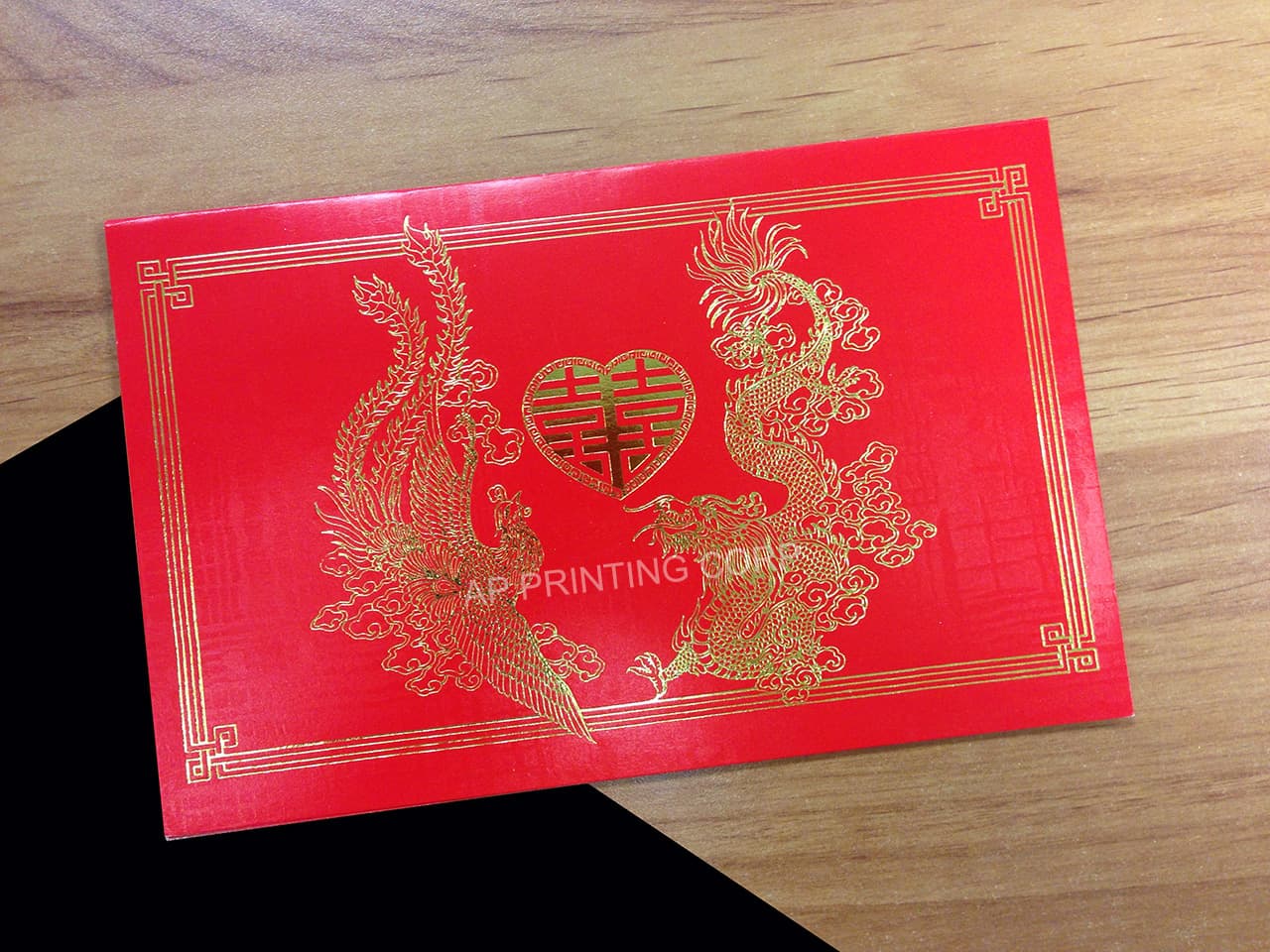 RP1-DT-V [V-L-02] Divine Radiance Dragon & Phoenix Wedding Invitation   ￼ Gallery Setting￼Save ￼Reset Back