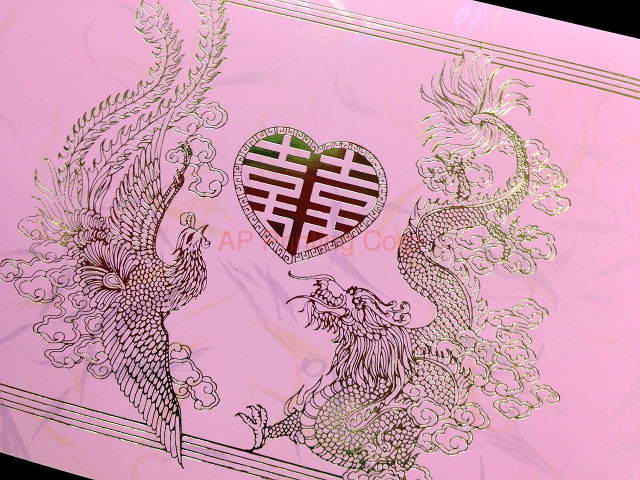 RP1-RPD-V [V-L-02] Mythical Grace Dragon & Phoenix Wedding Invitatio