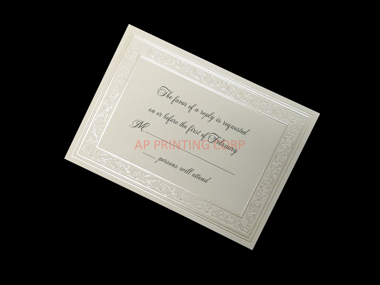 Harmonious Roses & Hearts Wedding Invitation