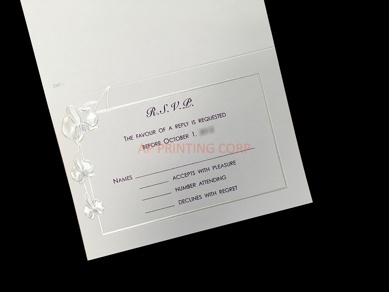 K778 [I-12] Whispers of Elegance Flowers Wedding Invitation