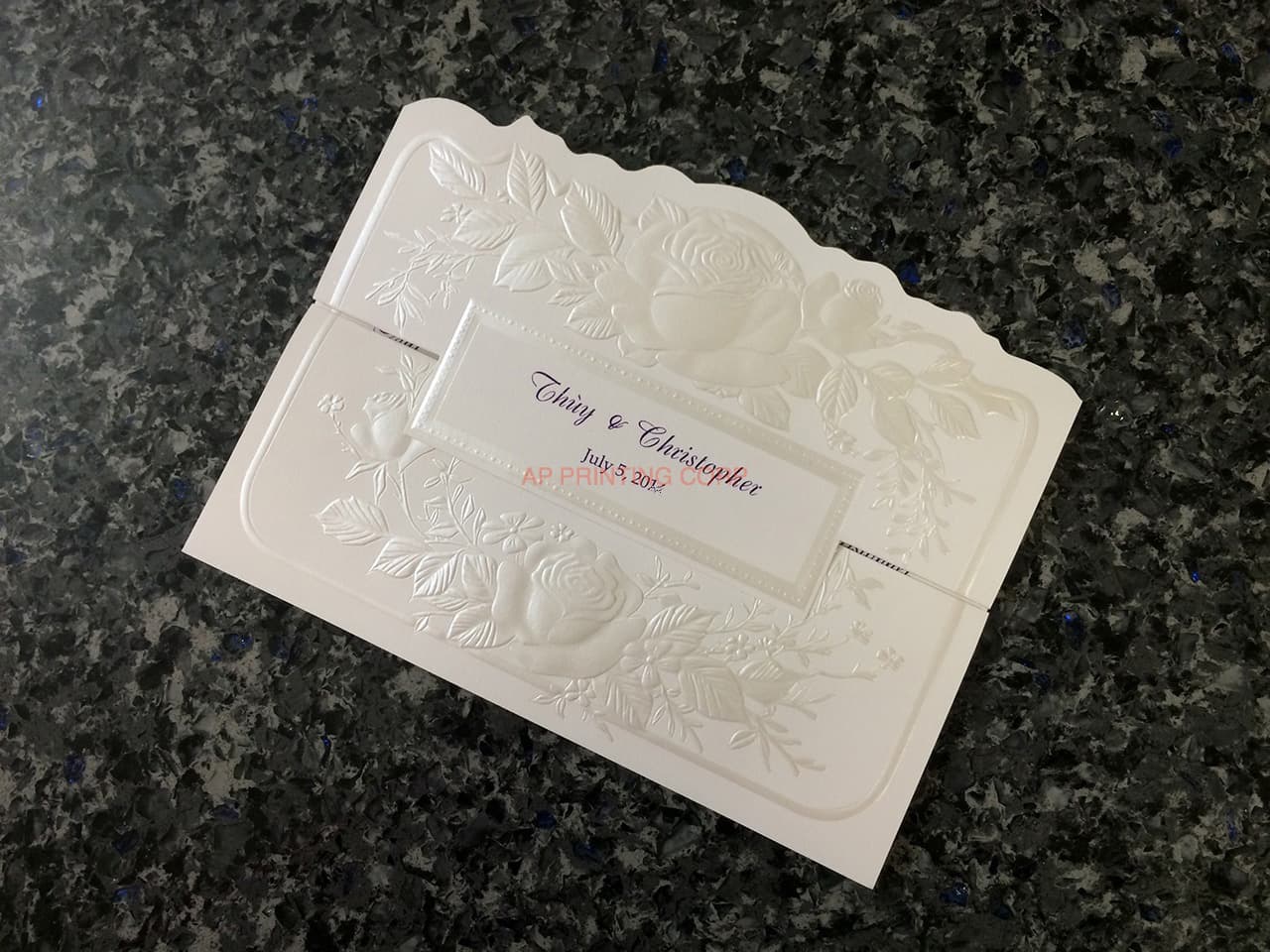 K1618 [I-11] Timeless Elegance Flowers Wedding Invitation