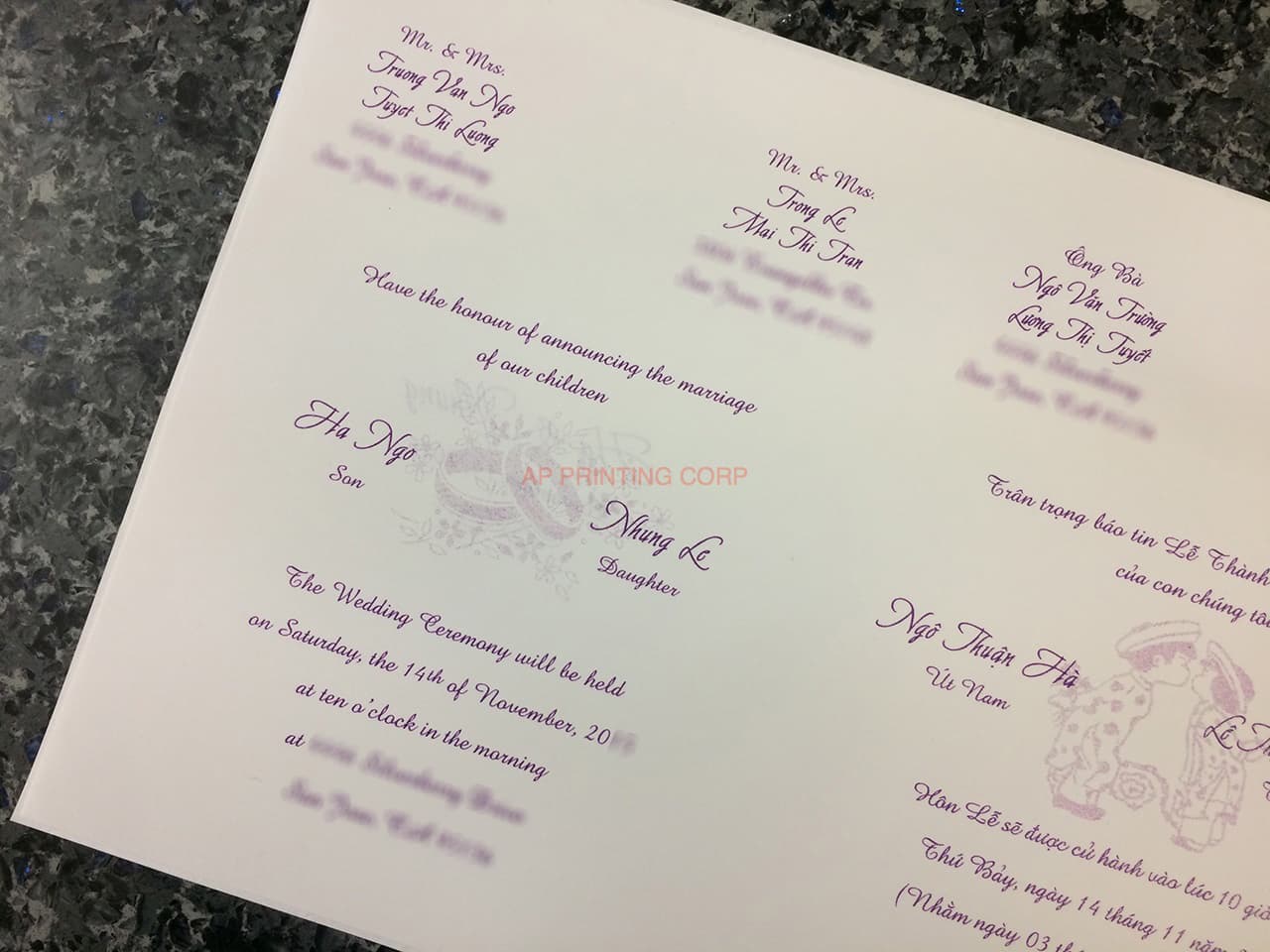 K8071 [I-10] Flowers Symphony Wedding Invitation