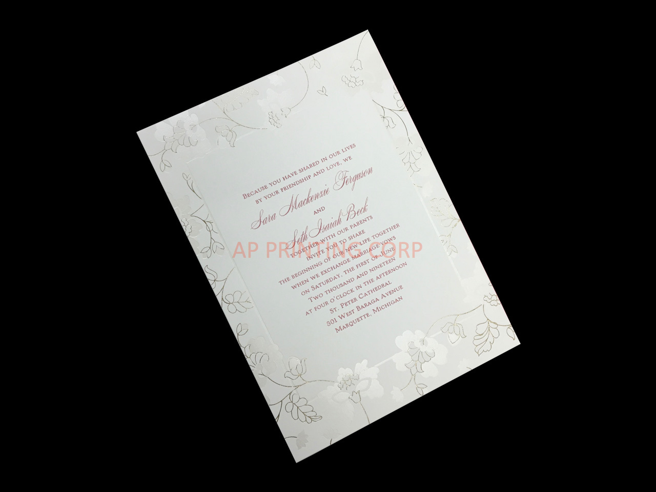 Delicate Blossoms [CC-35] Fresh Flowers Wedding Invitation