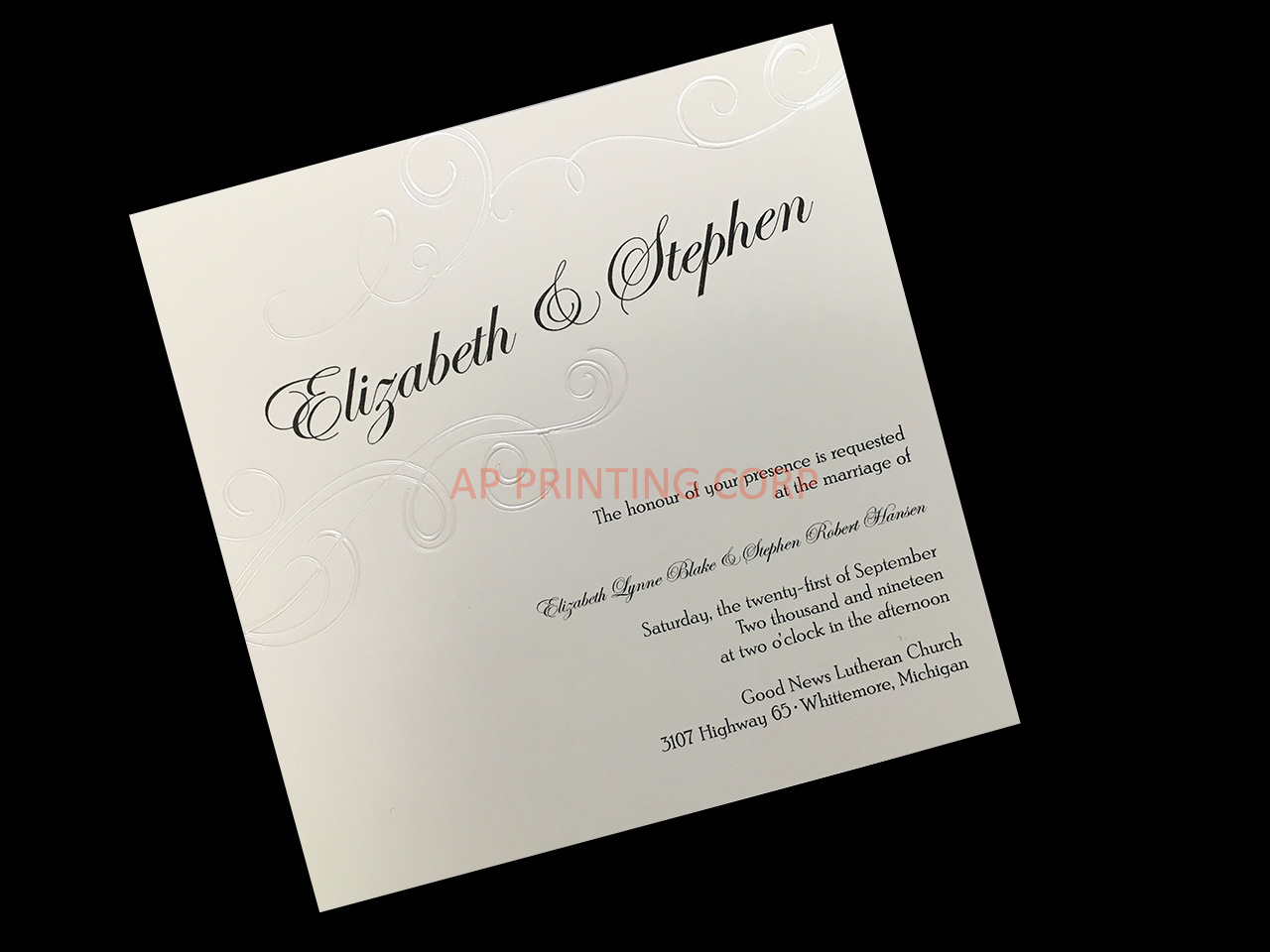 [CC-26] Exquisite Poetry Flowers Wedding Invitation