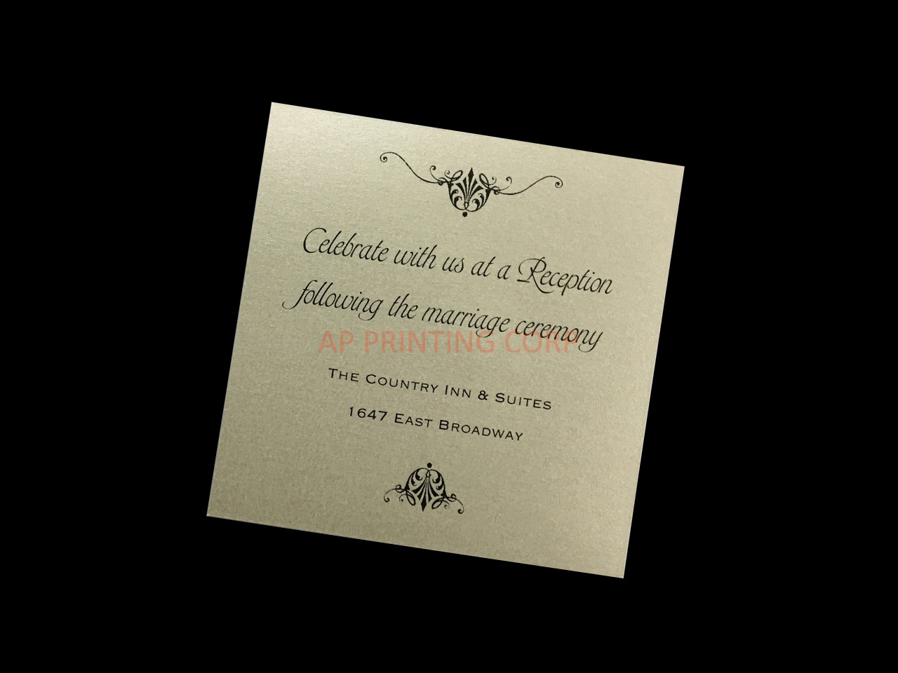 Wrapped in Gold [CC-65] Pocket & Folder Invitation
