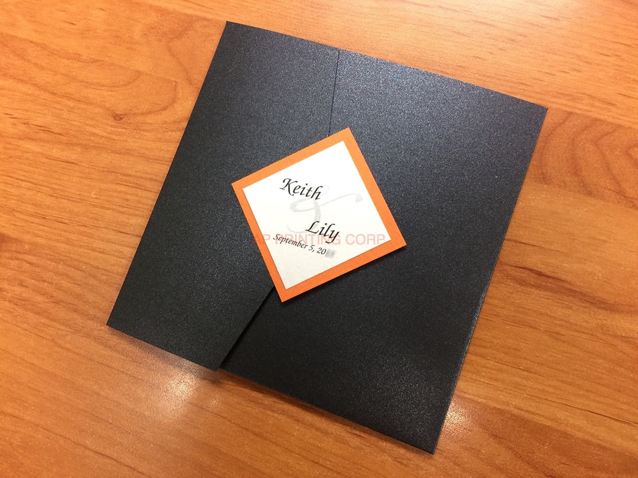 PAL-66-MMM Onyx, Flame, Quartz Pocket & Folder Invitation