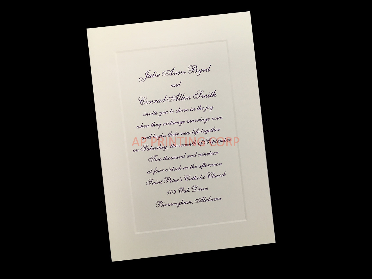 Traditional Panel Grace [CC-02] Pocket & Folder Invitation