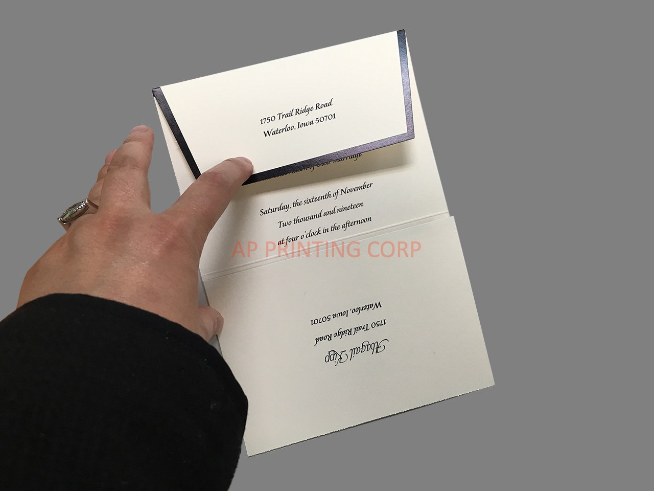 Sophisticated Style Ecru Seal & Send [CC-20] Pocket & Folder Invitation