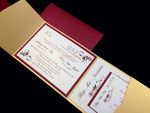 PAL-V-57-MMM Gold, Red Lacquer, Ice Gold Pocket & Folder Invitation
