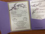 PAL-57-MMM Amethyst, Gold Leaf Pocket & Folder Invitation
