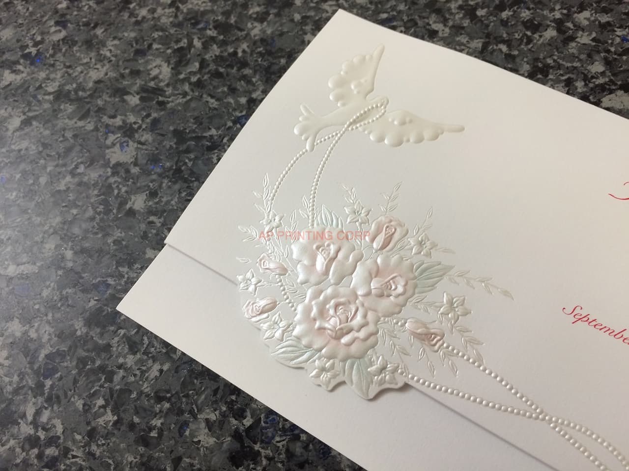 K971 [I-11] Regal Whispers Birds & Doves Wedding Invitation