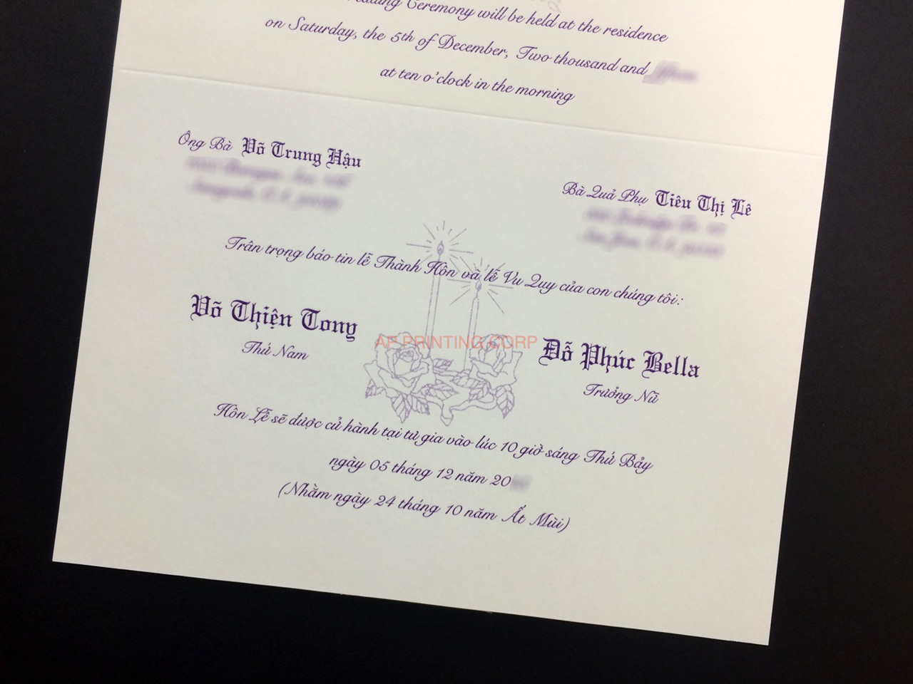 K974 [I-11] Radiant Reverie Birds & Doves Wedding Invitation