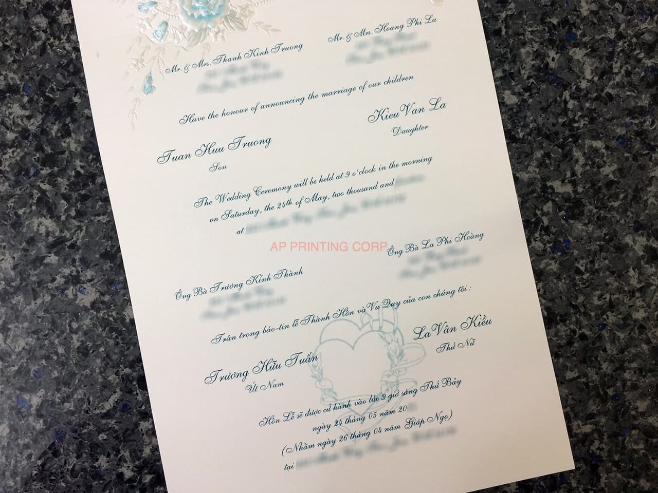 K976 [I-11] Dusk Delights Birds & Doves Wedding Invitation