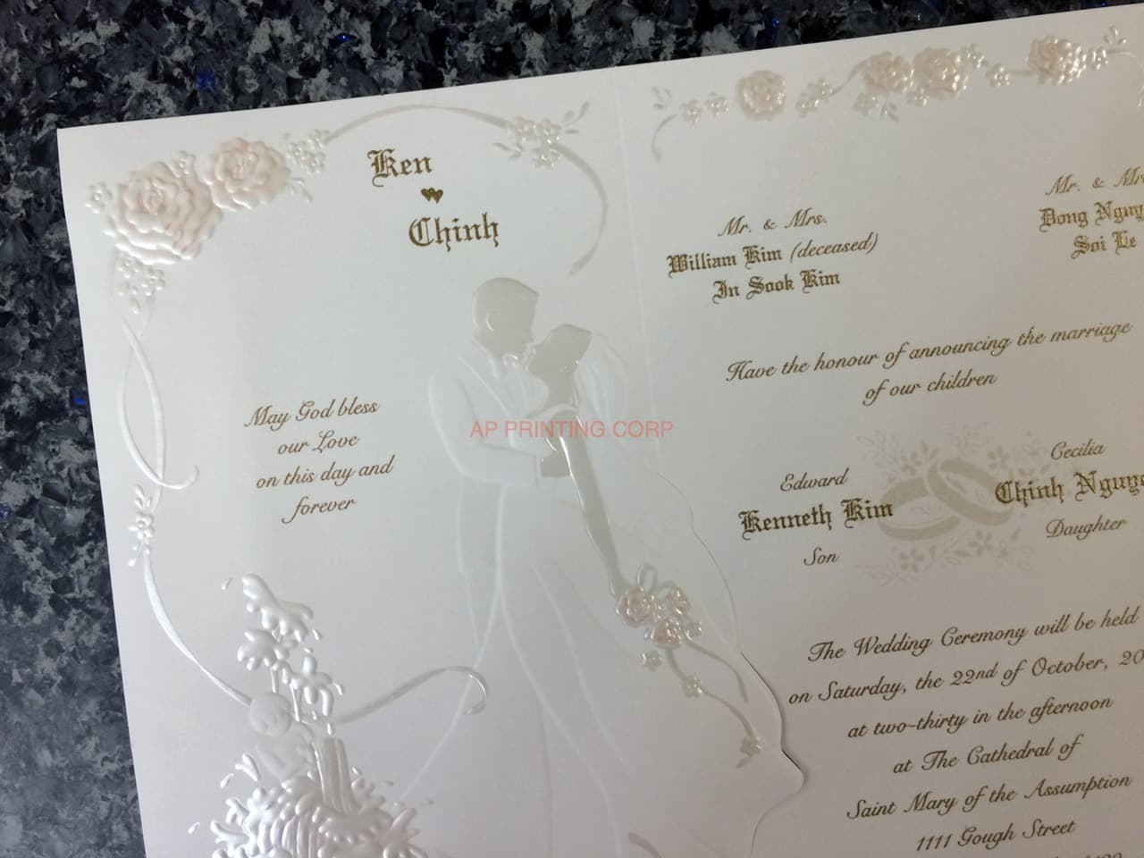 K8701 [I-11] Forever Entwined Bride & Groom Wedding Invitation
