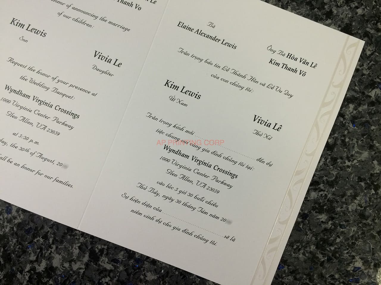 K8754 [I-11] Enchanted Nuptials Bride & Groom Wedding Invitation