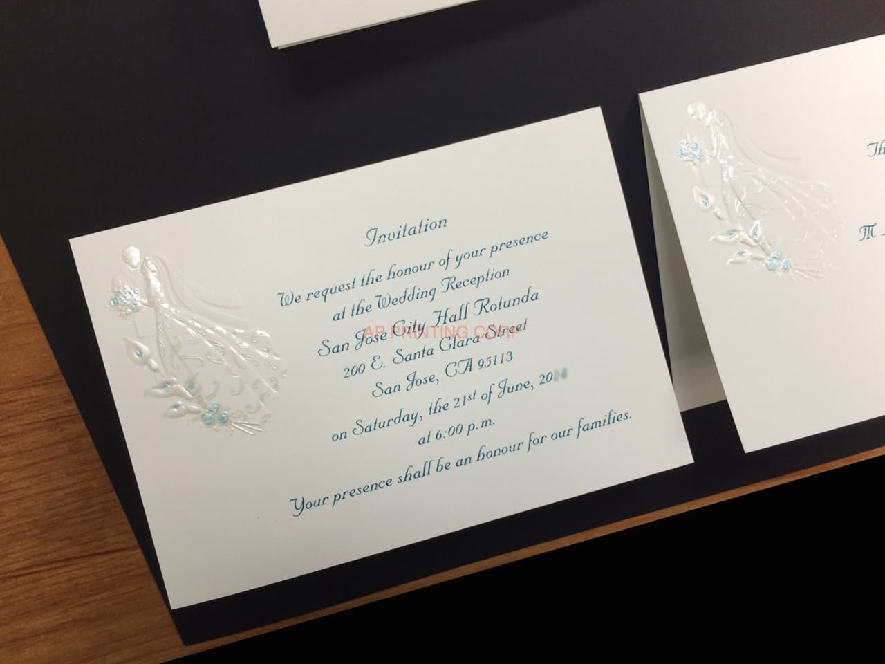 K8763 [I-11] Graceful Union Bride & Groom Wedding Invitation