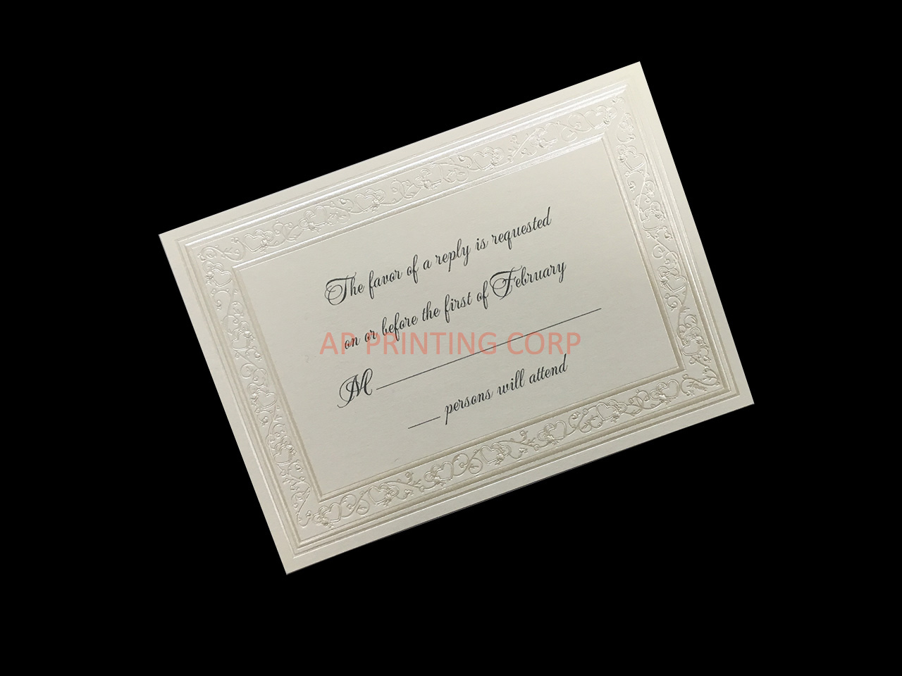 Harmonious Roses & Hearts Wedding Invitation