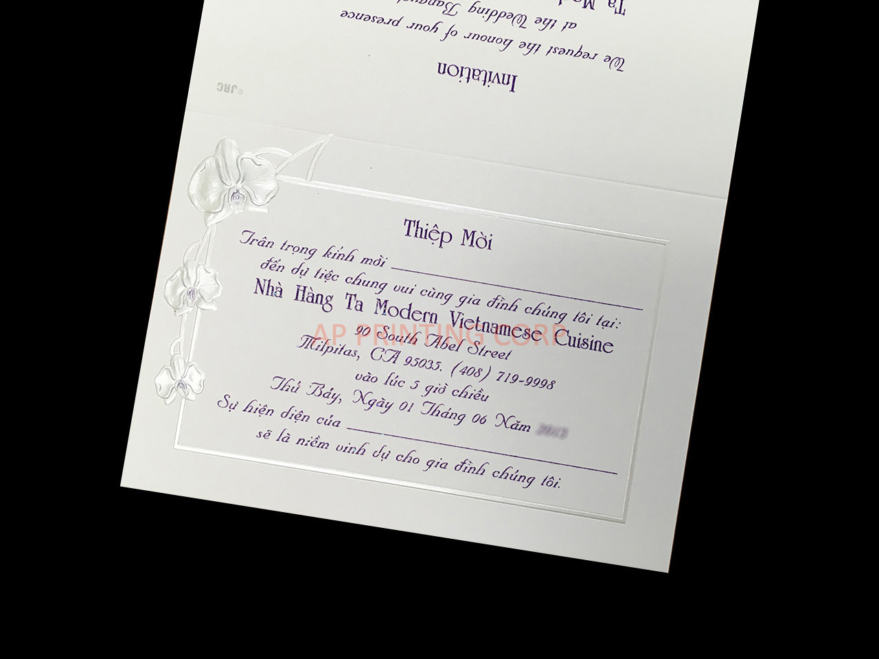 K778 [I-12] Whispers of Elegance Flowers Wedding Invitation