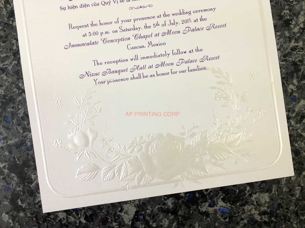 K1618 [I-11] Timeless Elegance Flowers Wedding Invitation