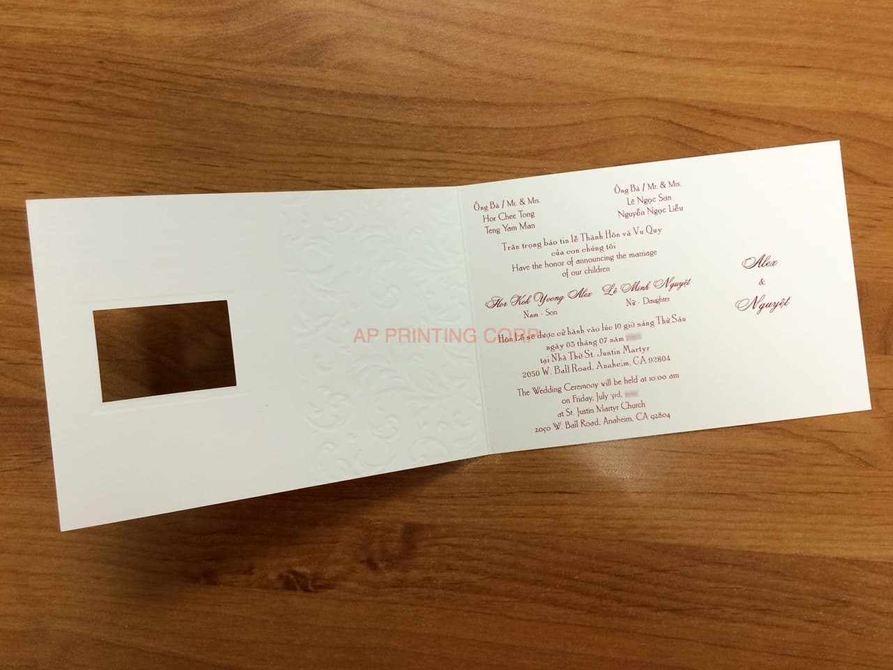 T1402 [I-15] Silk Flowers Beauty Wedding Invitation