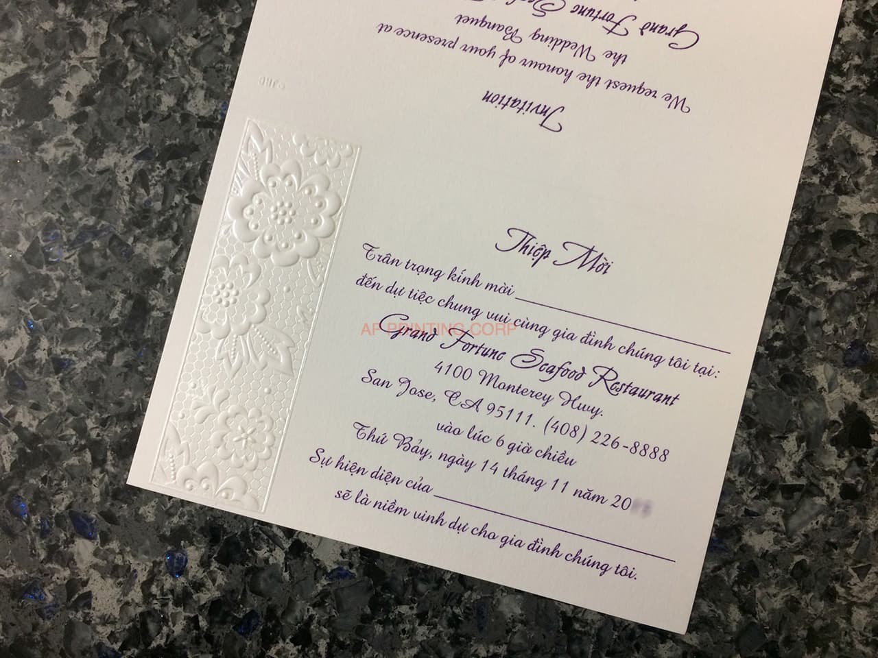 K8071 [I-10] Flowers Symphony Wedding Invitation