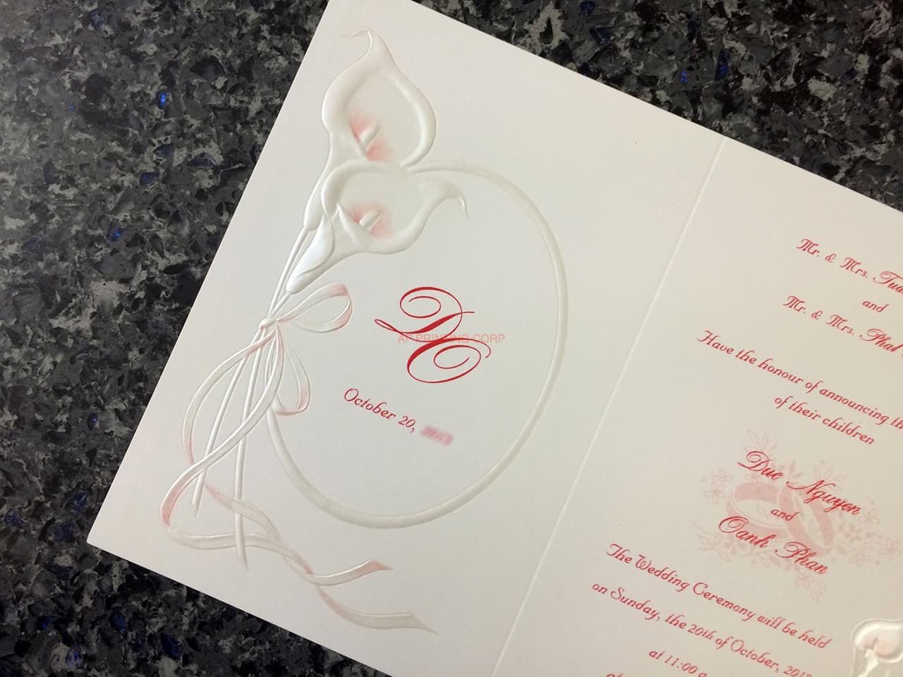 ART-08250 [I-10] Delicate Elegance Flowers Wedding Invitation