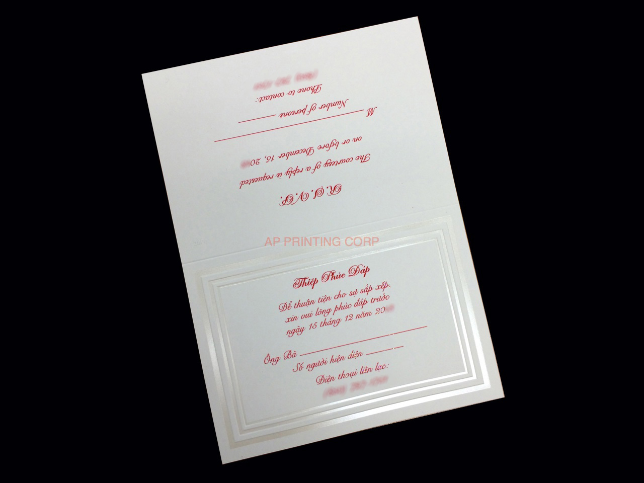 K7017 [I-10] Bilingual Wedding Invitation