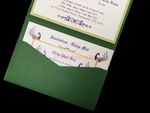 PSQ-77-MMM-2WL Botanic, Lime, Poison Ivory Pocket & Folder Invitation