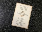 SLIDER-57-NMN Blue, Gold Linen, Natural Linen Pocket & Folder Invitation