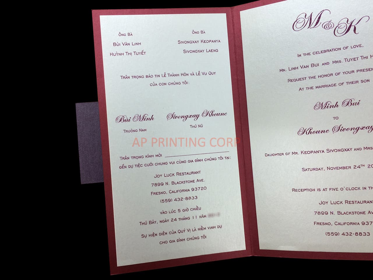 CTF-58-M-M Mars, Quartz Pocket & Folder Invitation