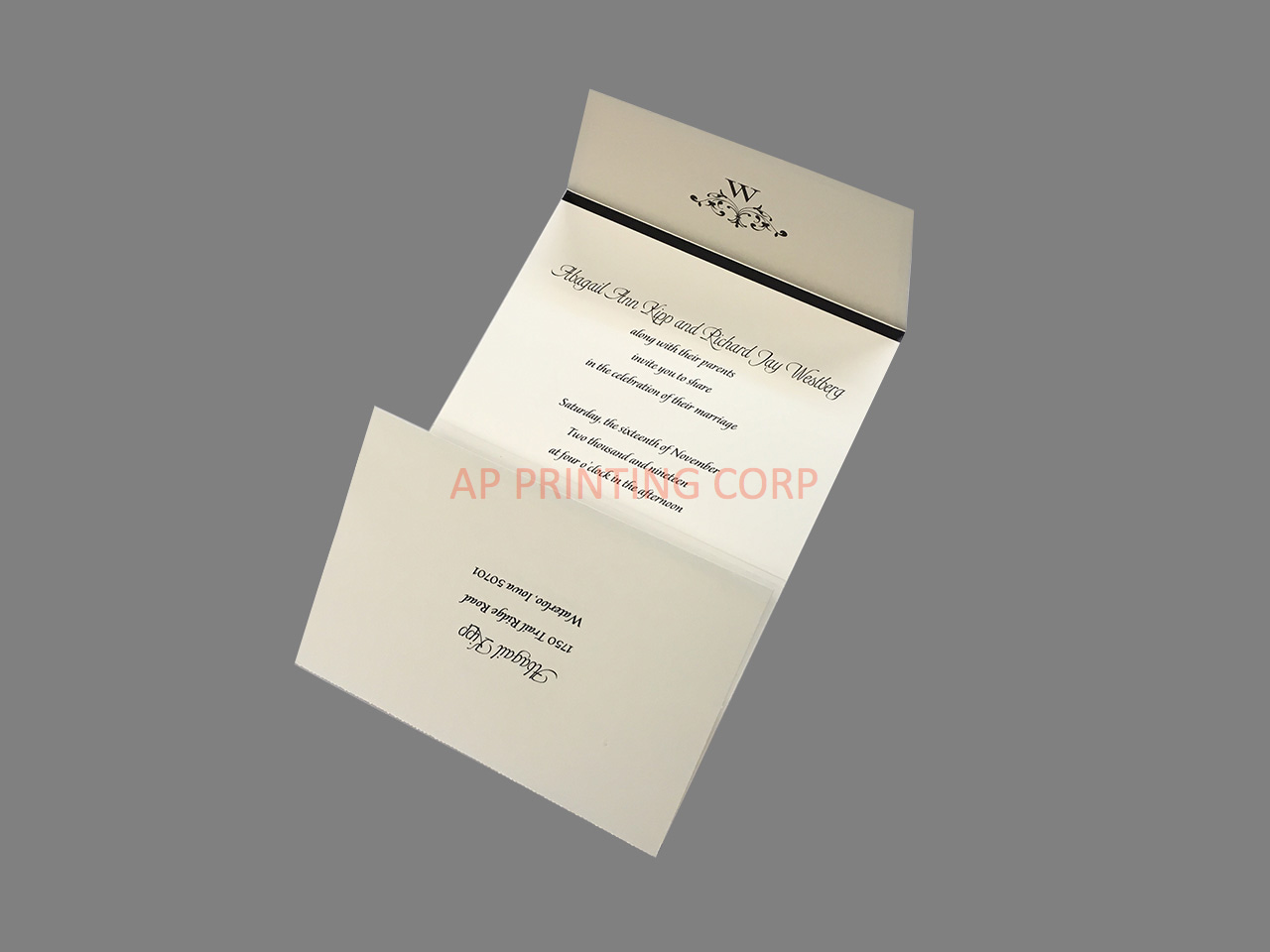 Sophisticated Style Ecru Seal & Send [CC-20] Pocket & Folder Invitation
