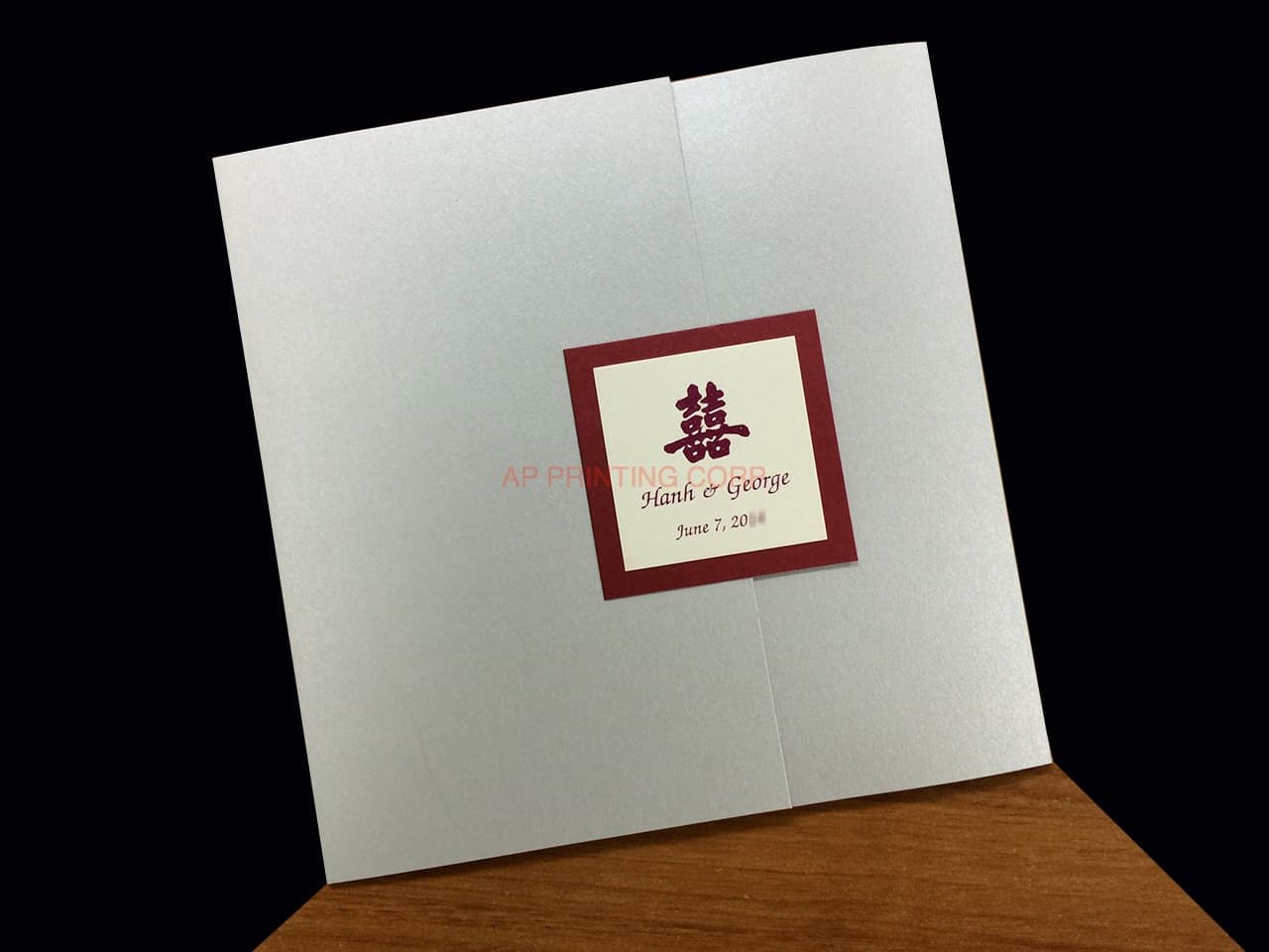 PSQ-77-MMM-2WL Silver, Mars, Poison Ivory Pocket & Folder Invitation