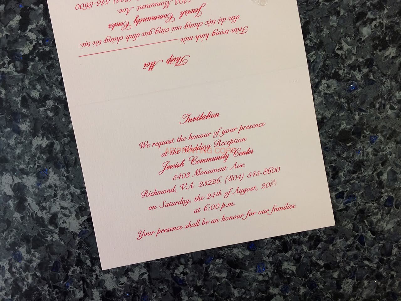 K3317 [I-11] Celestial Love Bride & Groom Wedding Invitation