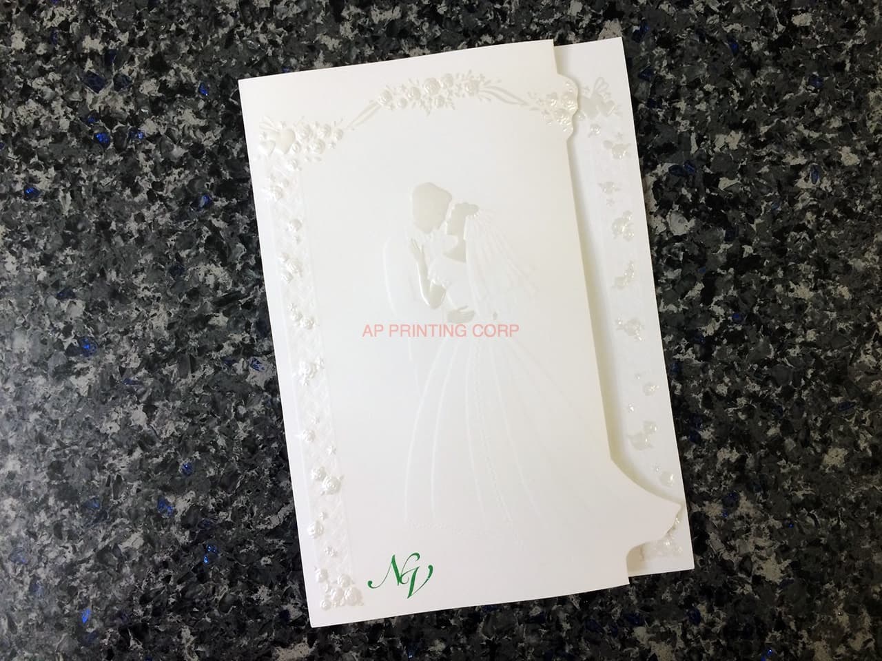 K8255 [I-10] Sophisticated Vows Bride & Groom Wedding Invitation