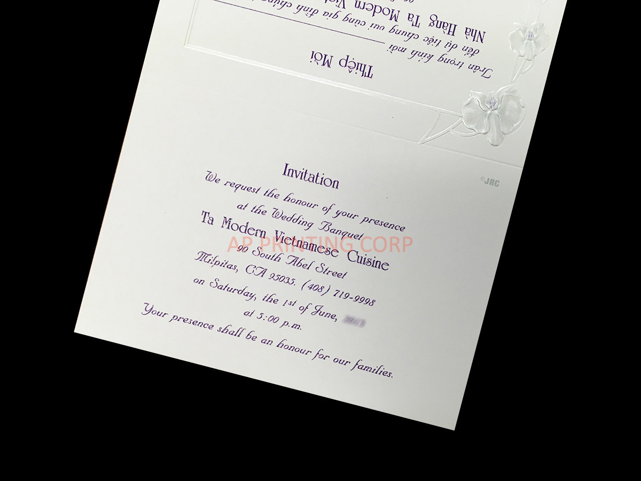 K778 [I-12] Whispers of Elegance Flowers Wedding Invitation
