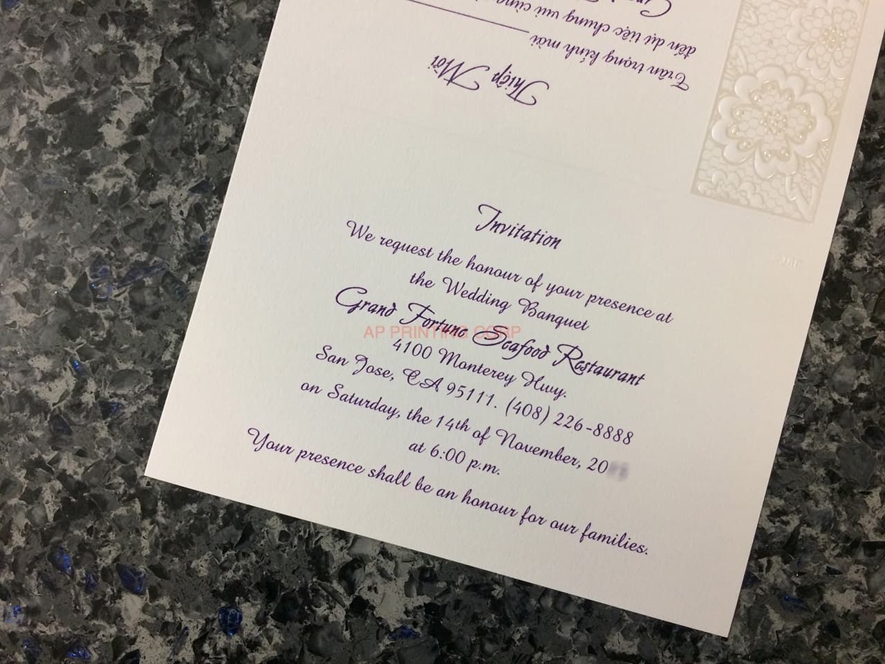 K8071 [I-10] Flowers Symphony Wedding Invitation