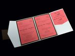 PAL-BL-57-MMN Crystal, Bronze, Coral Pocket & Folder Invitation