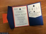 PAL-57-MMM Sapphire, Mandarin, White Gold Pocket & Folder Invitation