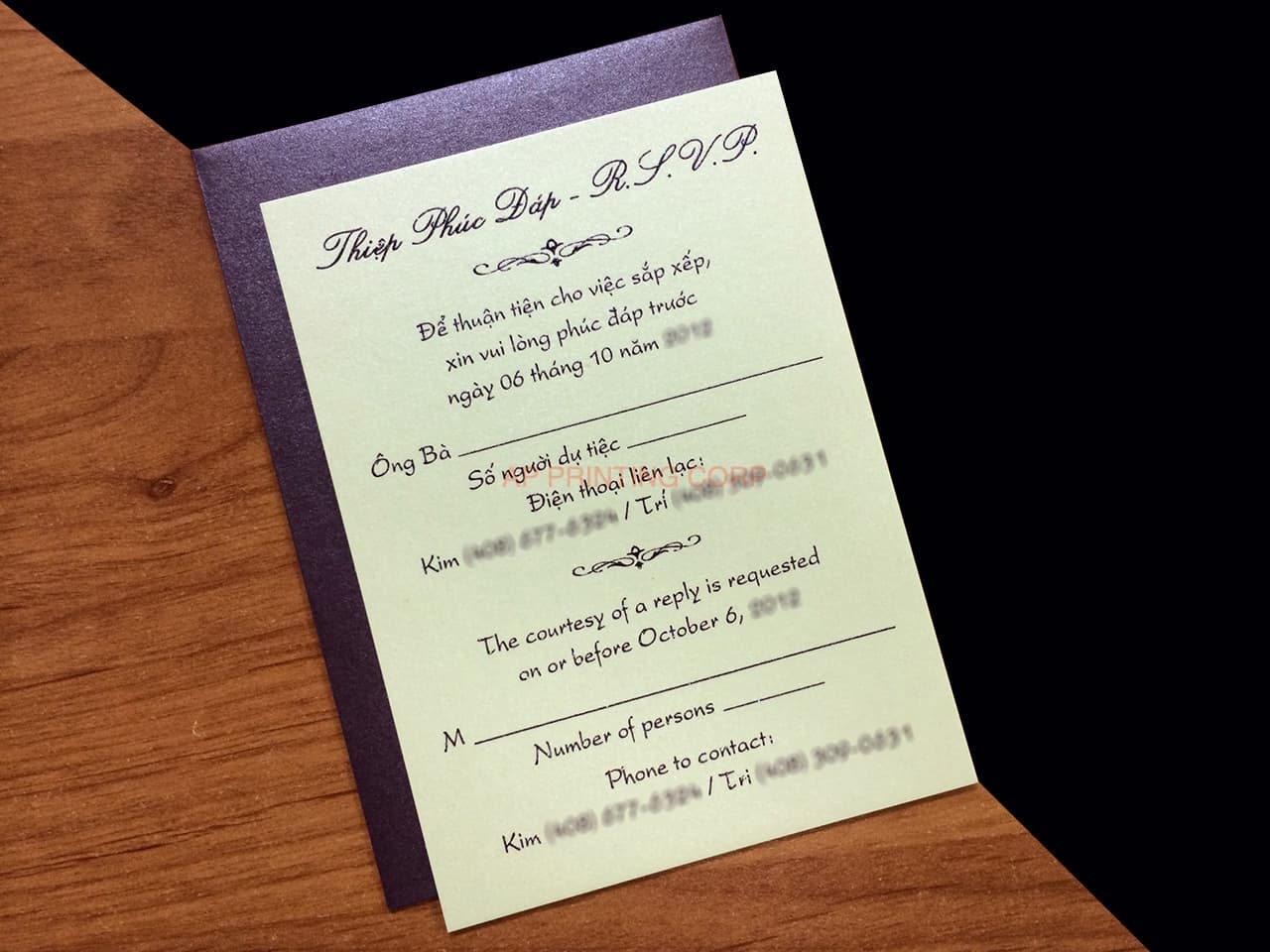 PAL-66-MMM Quartz, Violette, Serpentine Pocket & Folder Invitation