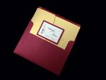 PAL-V-57-MMM Gold, Red Lacquer, Ice Gold Pocket & Folder Invitation