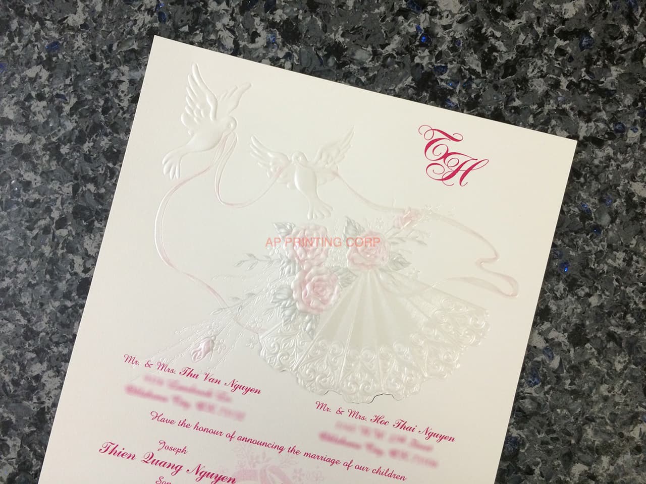 ART-84019 [I-10] Whispers of Nature Birds & Doves Wedding Invitation