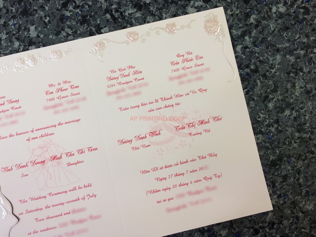 K8707 [I-11] Serenade of Love Bride & Groom Wedding Invitation