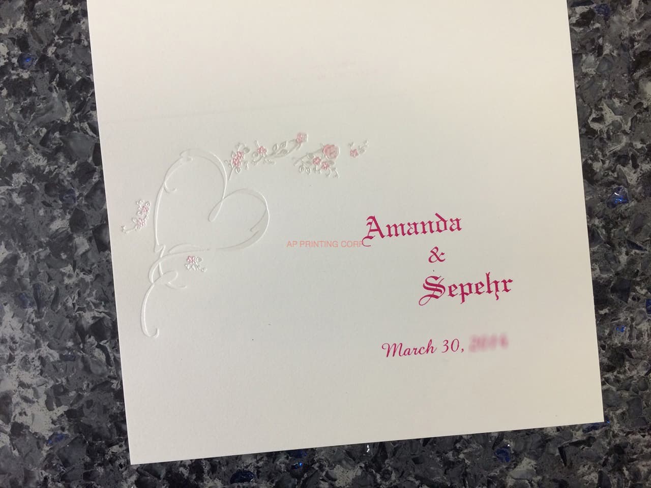 ART-84076 [I-11] Rose Heart Serenade Wedding Invitation