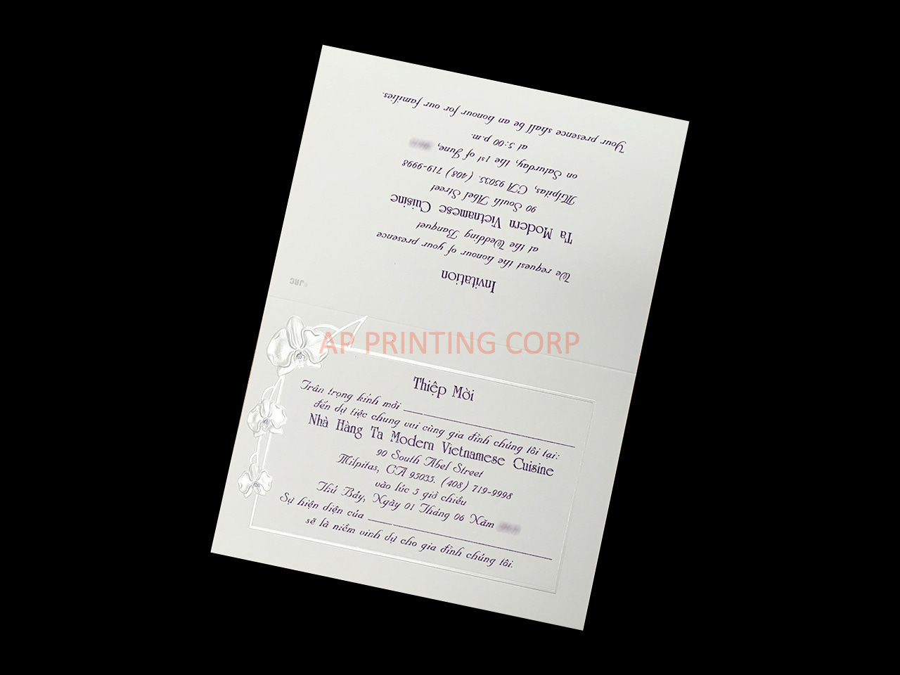 K778 [I-12] Whispers of Elegance Flowers Wedding Invitation