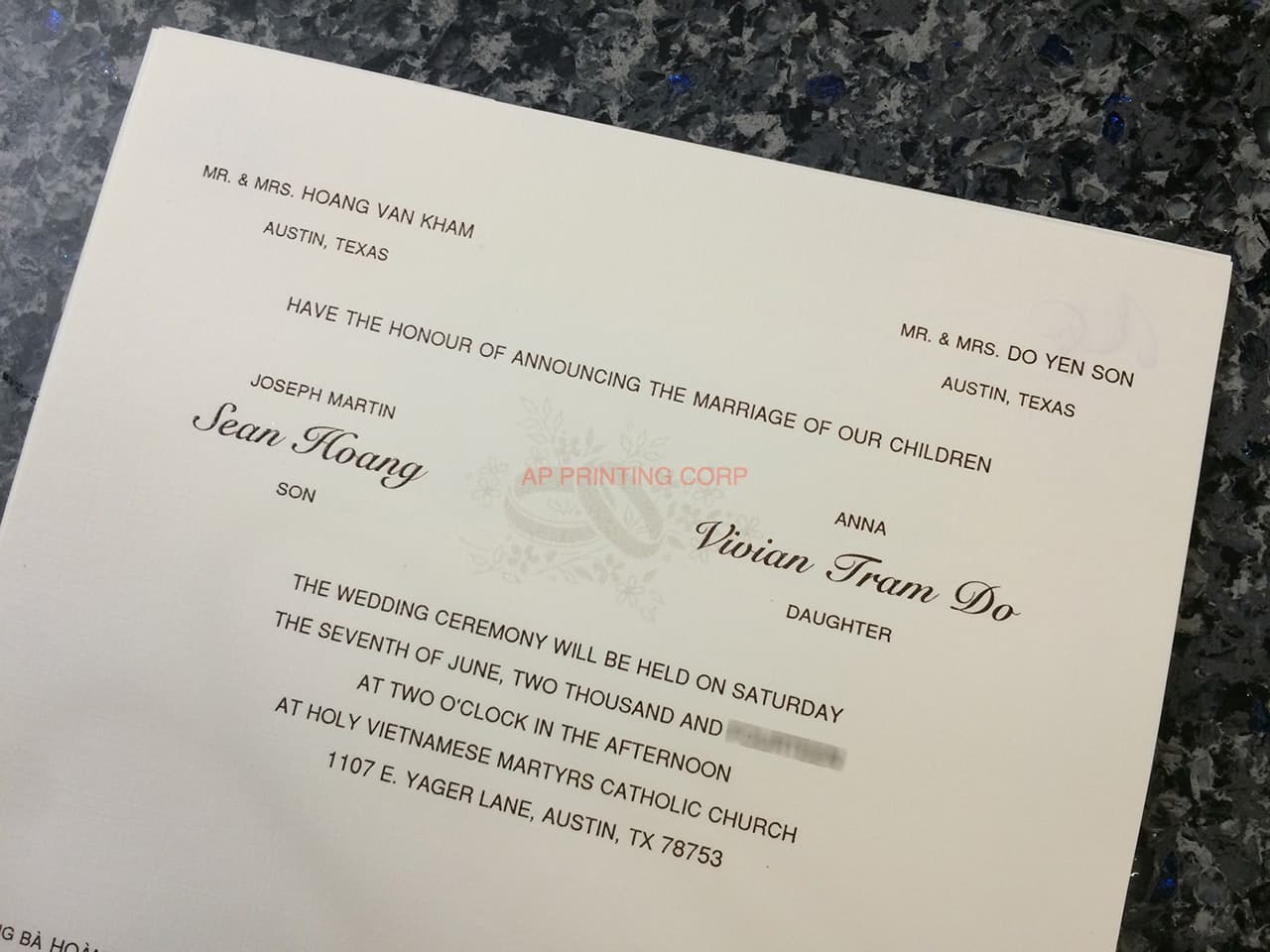 ART-84044 [I-11] Flowers Wedding Invitation