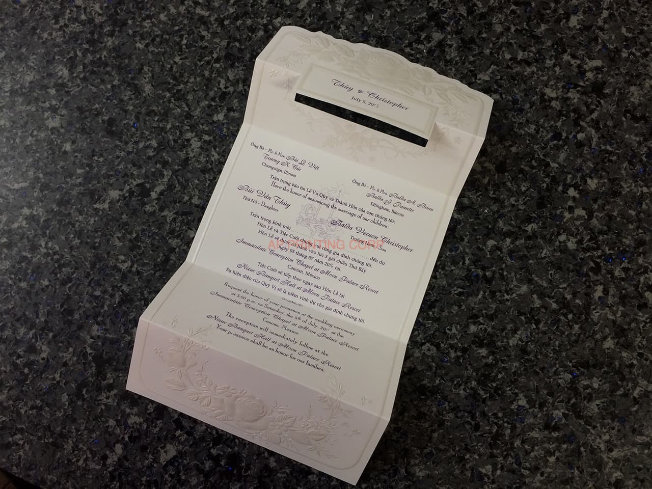 K1618 [I-11] Timeless Elegance Flowers Wedding Invitation