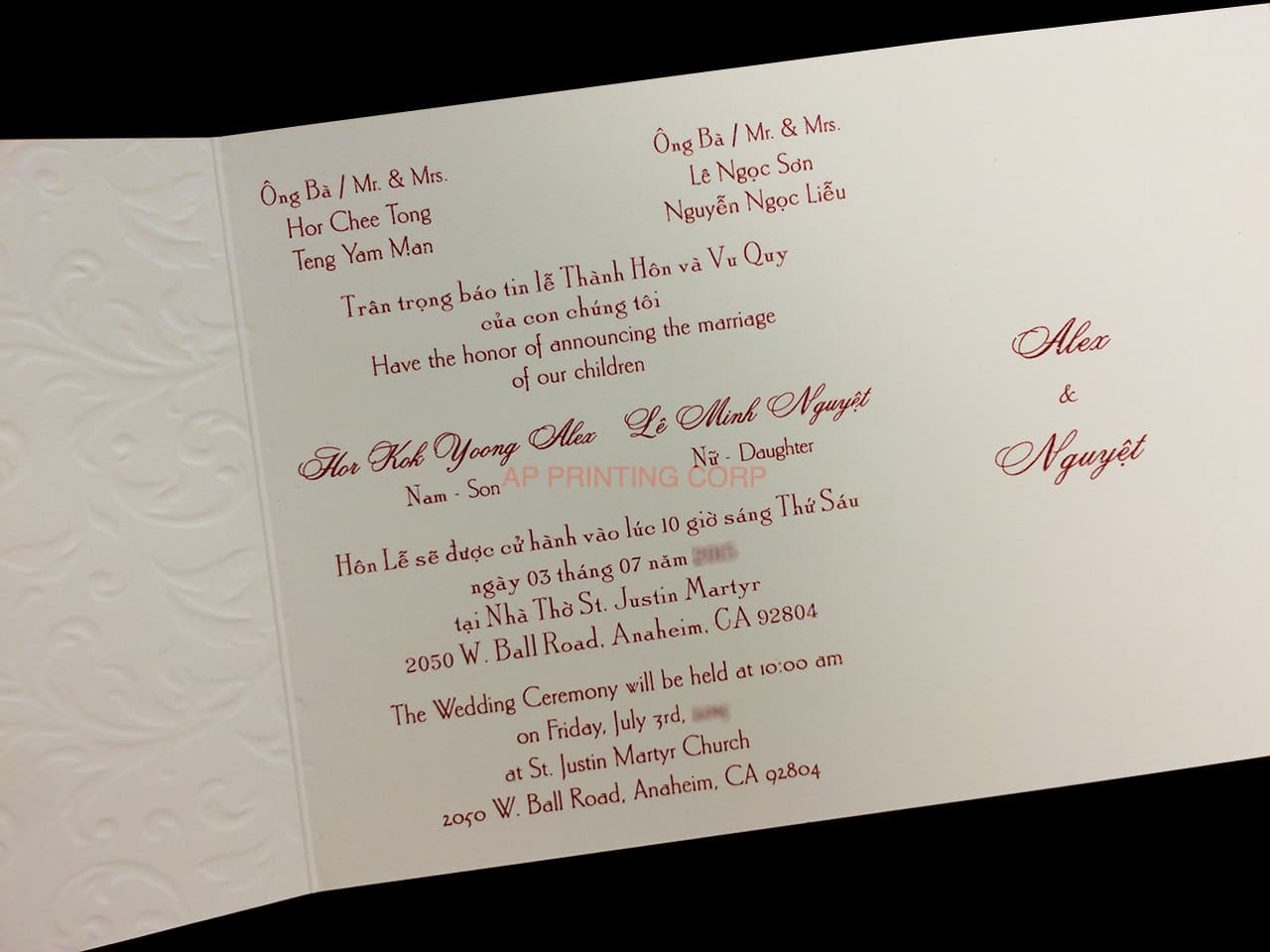 T1402 [I-15] Silk Flowers Beauty Wedding Invitation