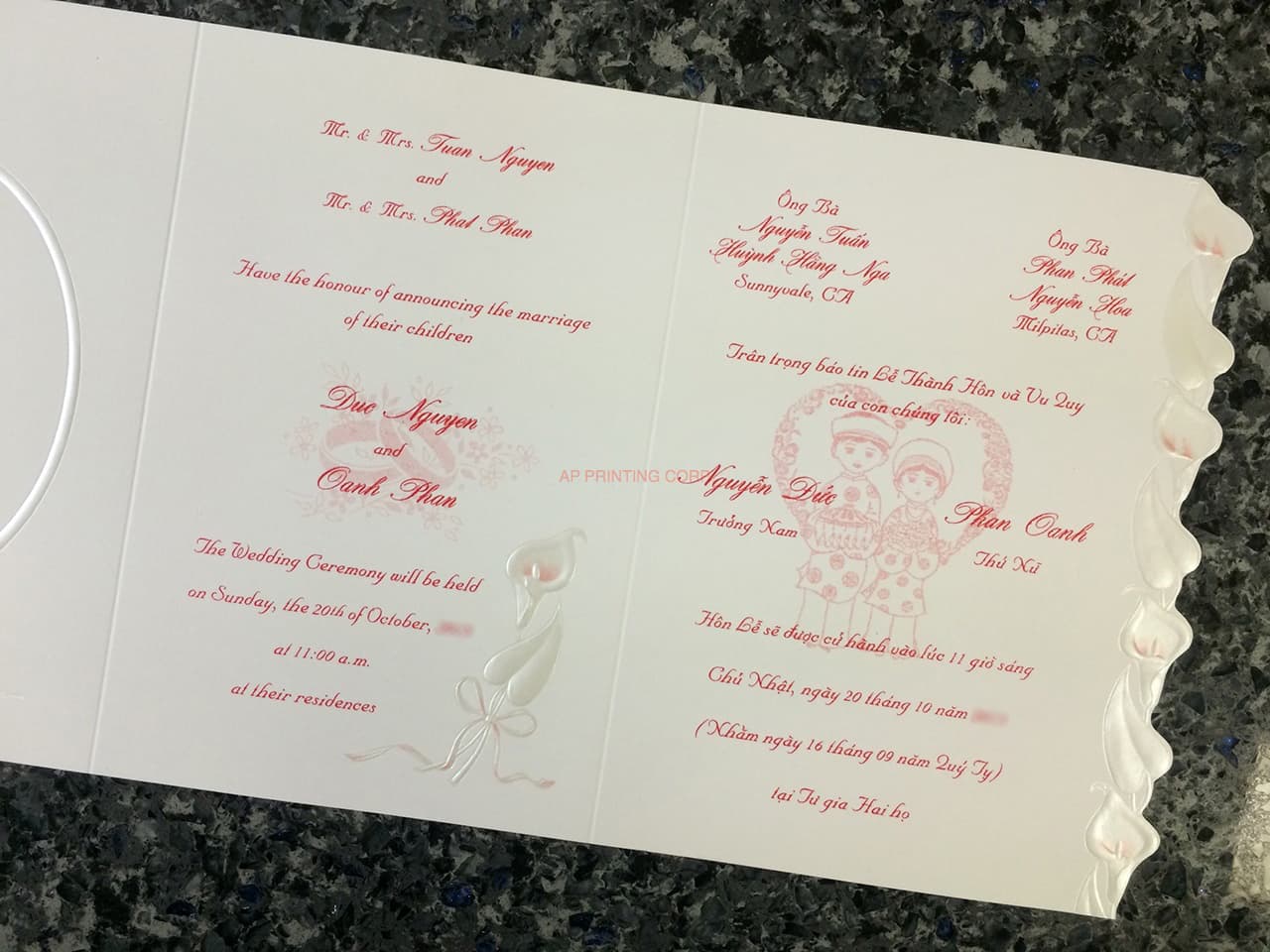 ART-08250 [I-10] Delicate Elegance Flowers Wedding Invitation